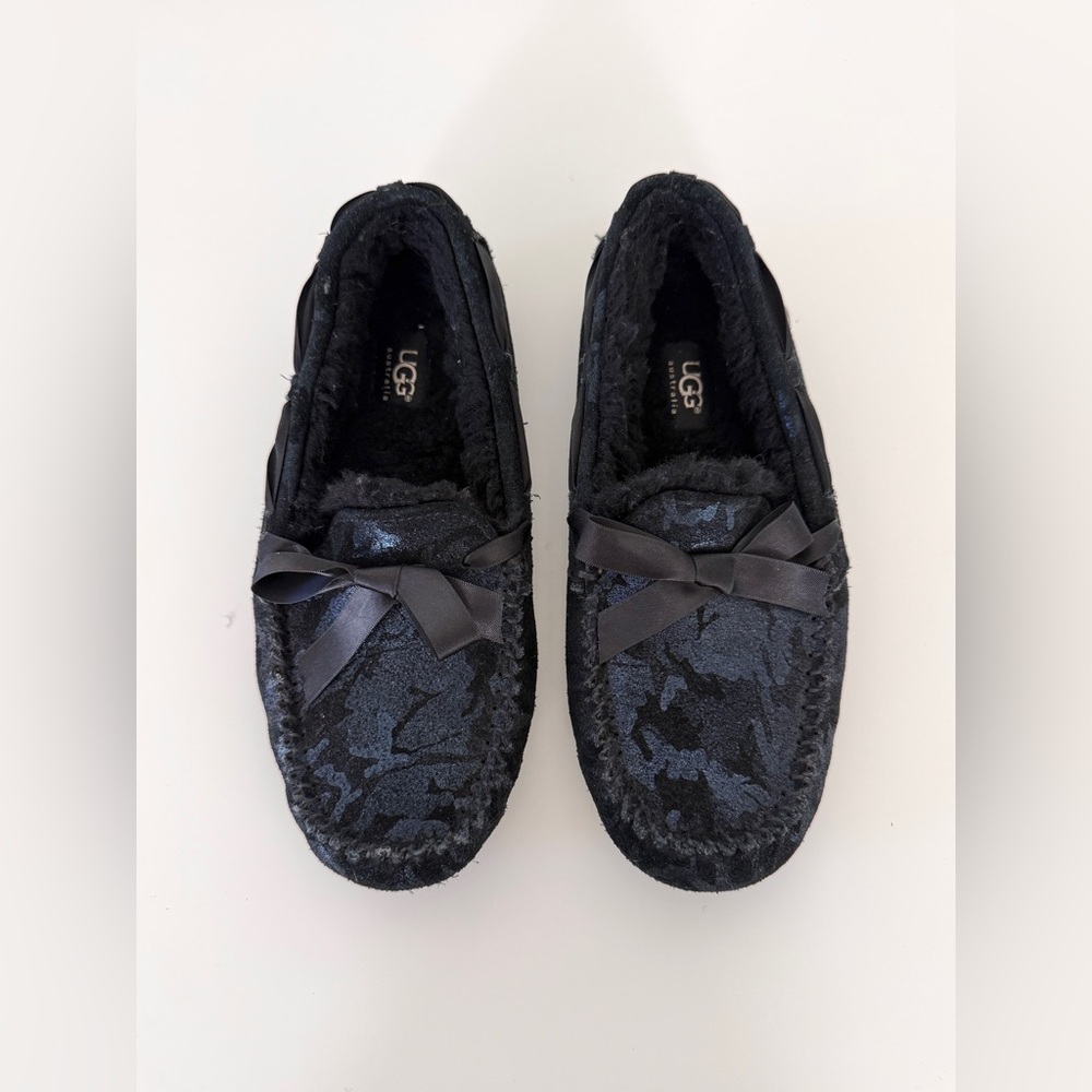 UGG Women's Black Sequin Moccasin Slippers